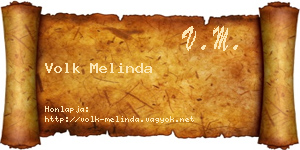 Volk Melinda névjegykártya