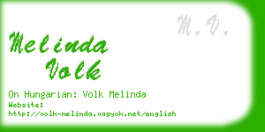 melinda volk business card